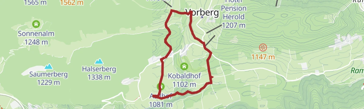 Route map: Vorbergrunde